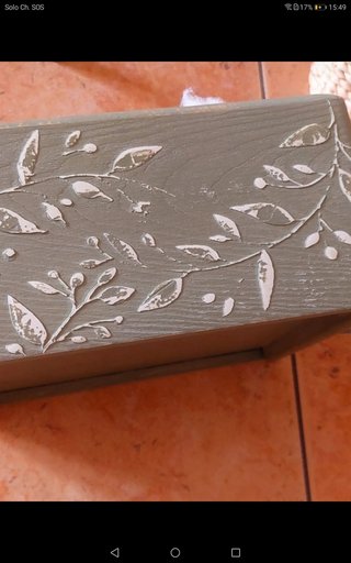 Cassetta legno decorata per fiori o altro