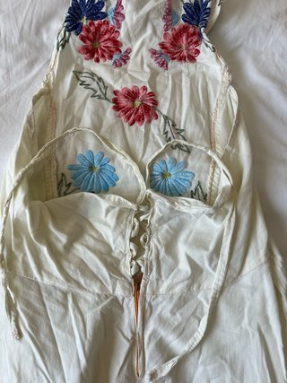 Vestido Verano Mujer Vintage Bordado