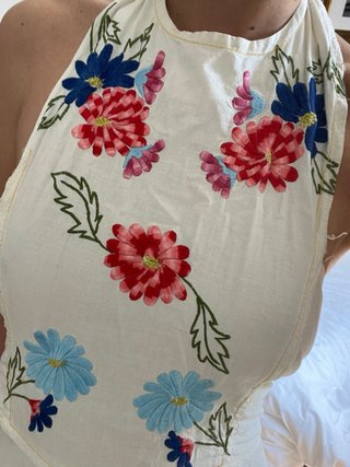 Vestido Verano Mujer Vintage Bordado