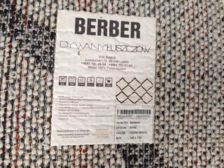 Alfombra Bereber Blanca y Negra