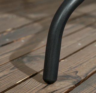 Mesa Jardín Cristal Negra 76x76x72 cm