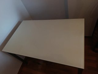 Mesa de cocina cristal y metal