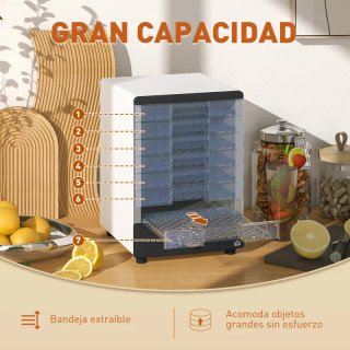 Deshidratador de Alimentos 350W 40-70 °C