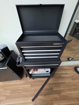 Caja de herramientas Costway negra