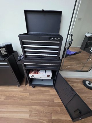 Caja de herramientas Costway negra