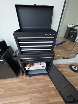 Caja de herramientas Costway negra