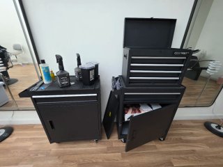 Caja de herramientas Costway negra