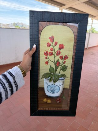 Cuadro decorativo flores rojas
