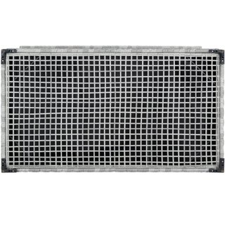 Baúl de jardín de ratán sintético 145x82,5x79,5 cm gris claro