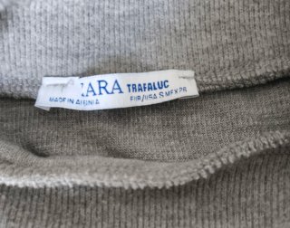 Top Zara gris TALLA S