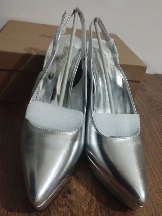 Décolleté Slingback Argento Tg. 39 -nuove