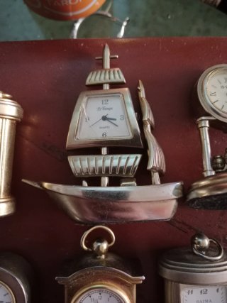 Lote de 6 relojes antiguos decorativos