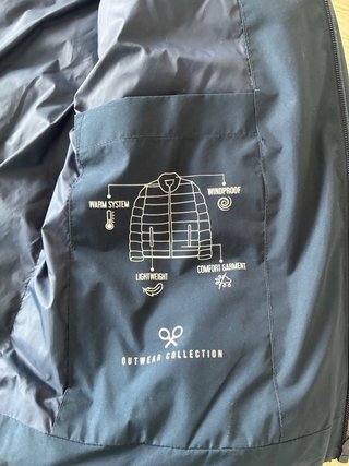 Chaqueta acolchada plumas Silbon azul talla S
