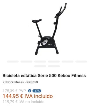 Keboo Bicicleta Estática Serie 500 Magnética