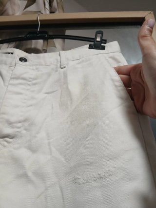 Jeans Alessandrini bianchi strappati tg 50