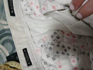 Jeans Alessandrini bianchi strappati tg 50