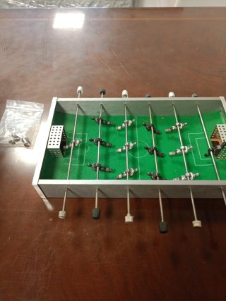 Futbolín miniatura de mesa
