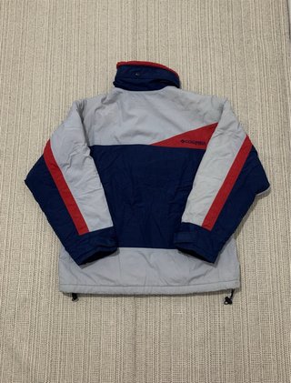 Chaqueta Columbia impermeable azul y gris