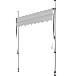Toldo plegable para balcón 200 x 180 cm, gris claro