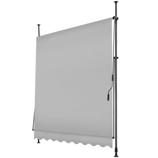Toldo plegable para balcón 200 x 180 cm, gris claro