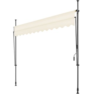 Toldo plegable para balcón 300 x 180 cm, beige