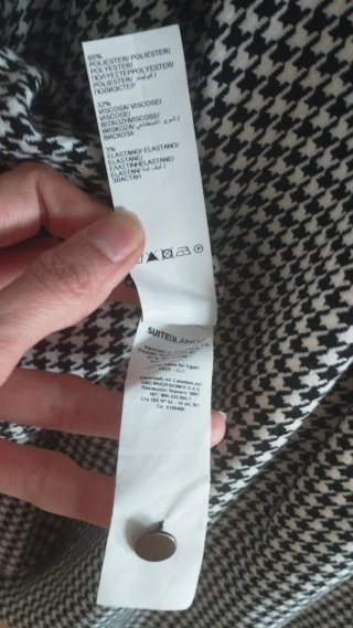 Vestido marca antigua Blanco pata de gallo S/36