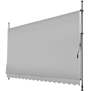 Toldo plegable para balcón 400 x 180 cm, gris claro