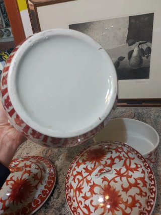 Coppia vasi vintage cinesi decorati