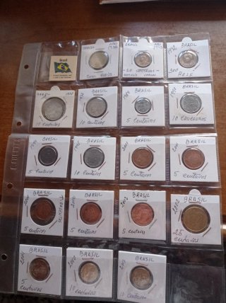 Lote 18 Monedas Brasil años del 1938 al-2017
