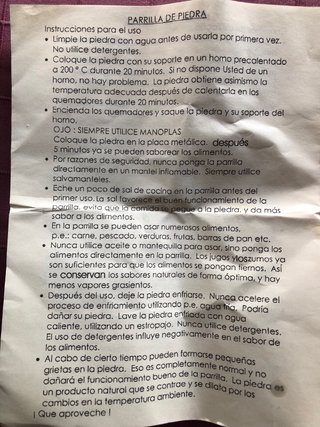 Parrilla Piedra Mármol 37cm con quemadores