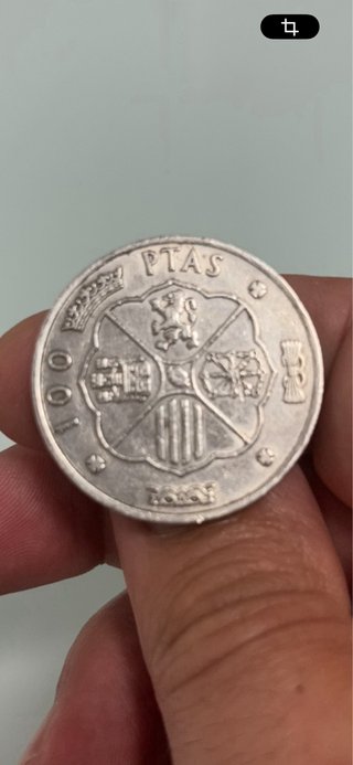 Monedas de 100, 5 y 1 Pesetas