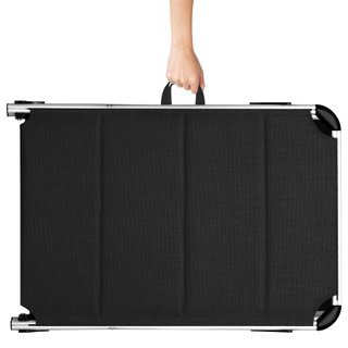 Tumbona plegable 220 x 60,5 x 34 cm con bolsillo lateral negro