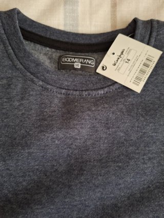 Sudadera azul y gris talla 14
