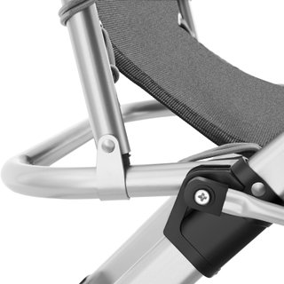 Tumbona plegable, acolchada con soporte, 84 x 168 x 82,5 cm, gris