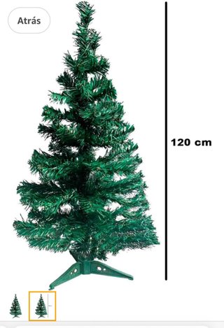 2 Alberi di Natale 1,20m Dorato e Verde