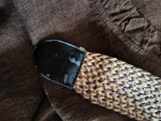 Vestido lino marrón con cinturón