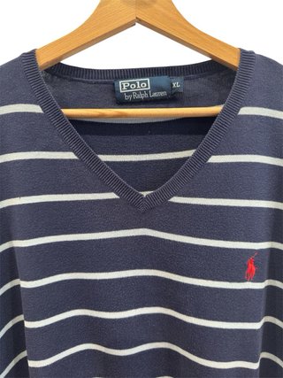 Maglia Polo Ralph Lauren a righe blu XL