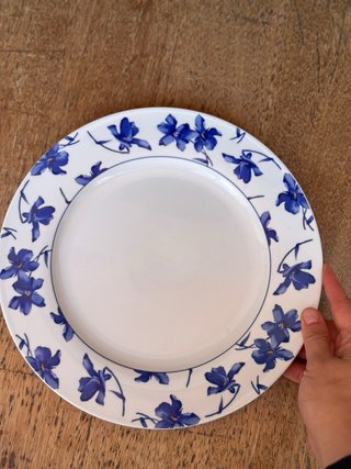 6 Piatti Piatti Vista Alegre Fiori Blu 27,5 cm