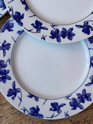 6 Piatti Piatti Vista Alegre Fiori Blu 27,5 cm