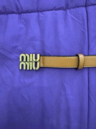 Cinturón Miu Miu Marrón y Dorado