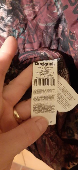 Giacca Desigual cappuccio e pelliccia removibile