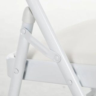 Pack 4 Sillas Plegables Blancas estructura acero