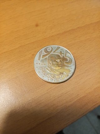 Moneta Medaglia 1945 Mussolini