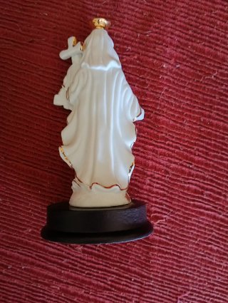 Figura Virgen del Carmen con Niño vintage de 16cm
