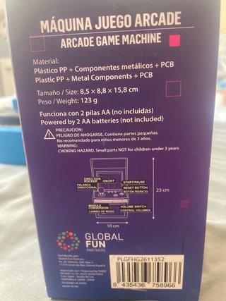 Máquina Retro Game Azul con caja