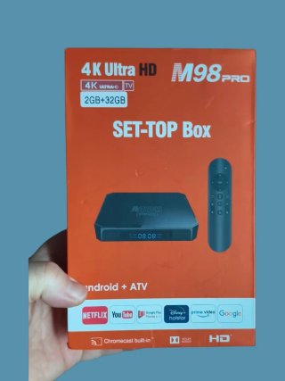 TV Box M98 Pro 4K Ultra HD Android ATV