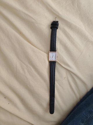 Reloj Seiko Vintage Cuadrado Correa Negra