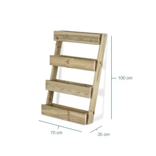 Jardinera vertical Stand Line Floor 4B de madera