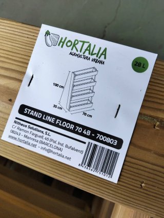 Jardinera vertical Stand Line Floor 4B de madera