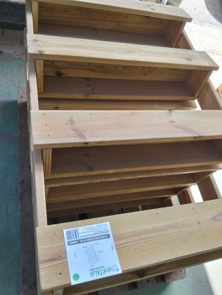 Jardinera vertical Stand Line Floor 4B de madera